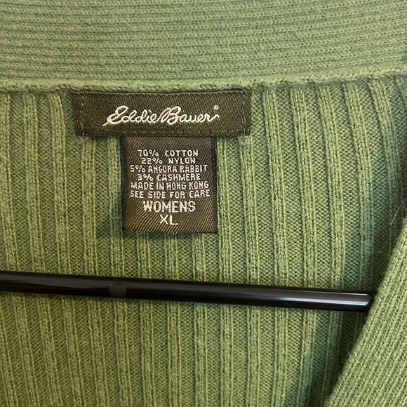 Eddie Bauer XL Belted cardigan with scalloped button down front - Picture 2 of 5